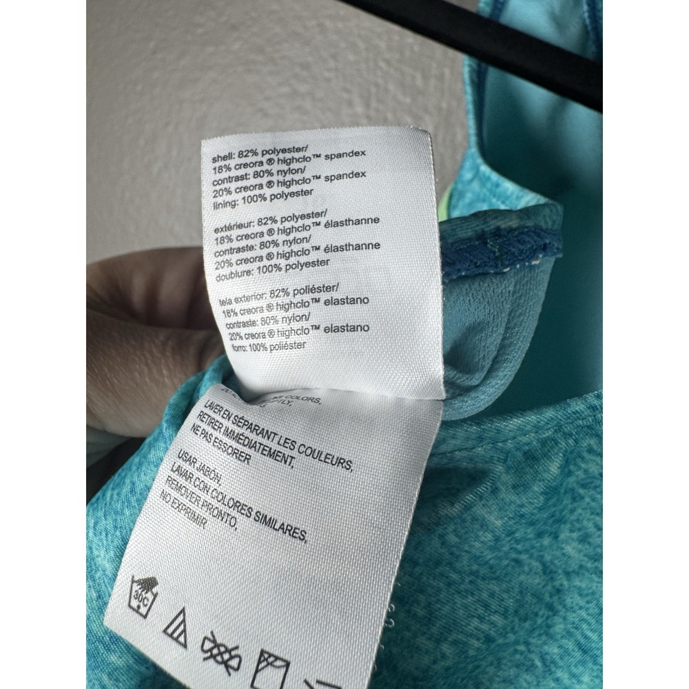 Speedo One-Piece Swimsuit Capri Breeze Splice Blue Teal Size 16 Girls - Picture 9 of 9